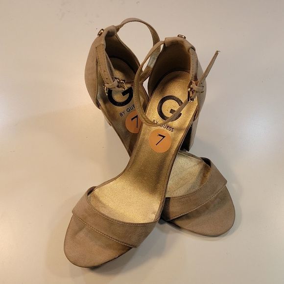 G-BY GUESS-SHANTEL ANKLE STRAP SUEDE WOMEN"S SANDAL - Picture 13 of 14